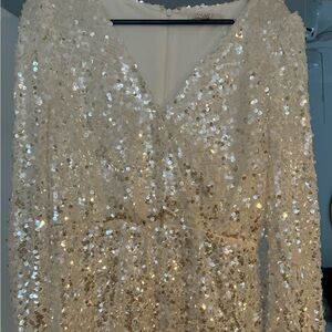Beautiful white sequin dress